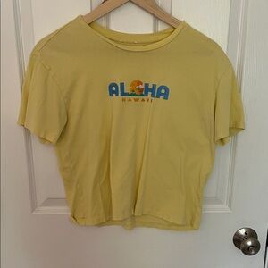 Forever 21 Yellow Aloha Hawaii Tee